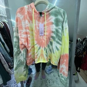 Tie dye cropped sweatshirt